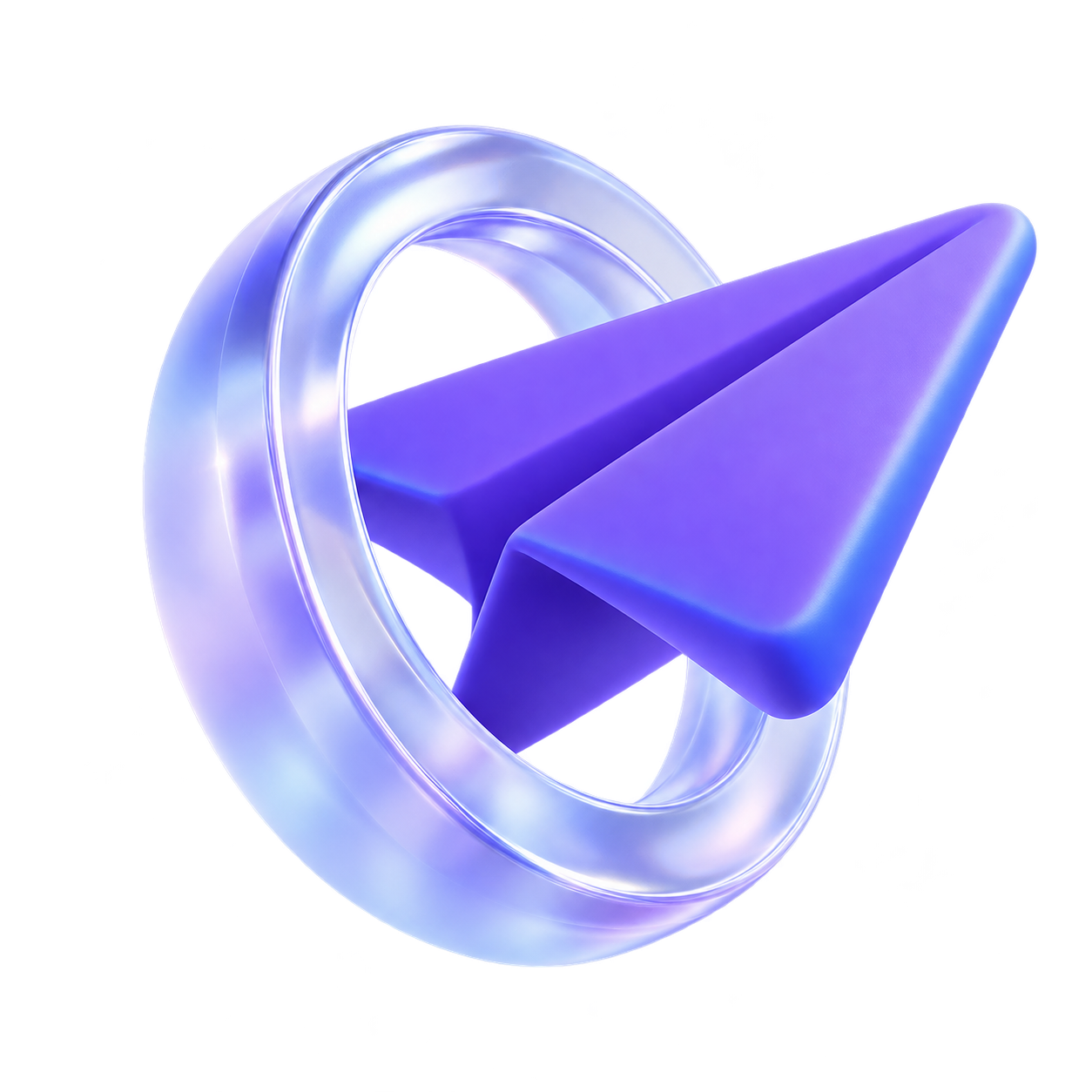 Auto Comment & DM Automation 3D Glass Illustration